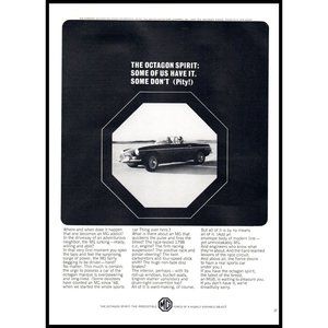 1965 MG Convertible Roadster Vintage Print Ad The Octagon Spirit Wall Art Photo